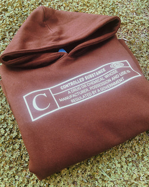 CONTROLLED SUBSTANCE CROPPED OVERSIZED HOODY